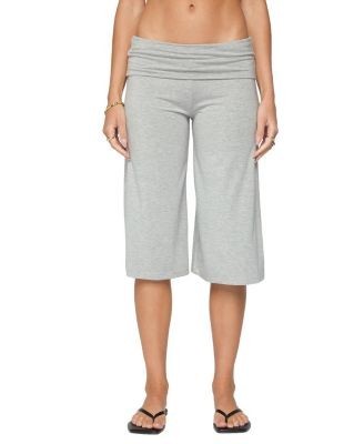 Edikted Shirly Wide Leg Foldover Capri Pants