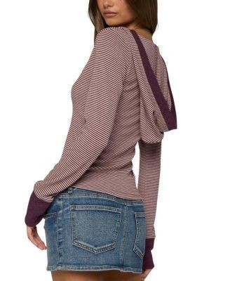 Edikted Kadia Striped Hooded Top