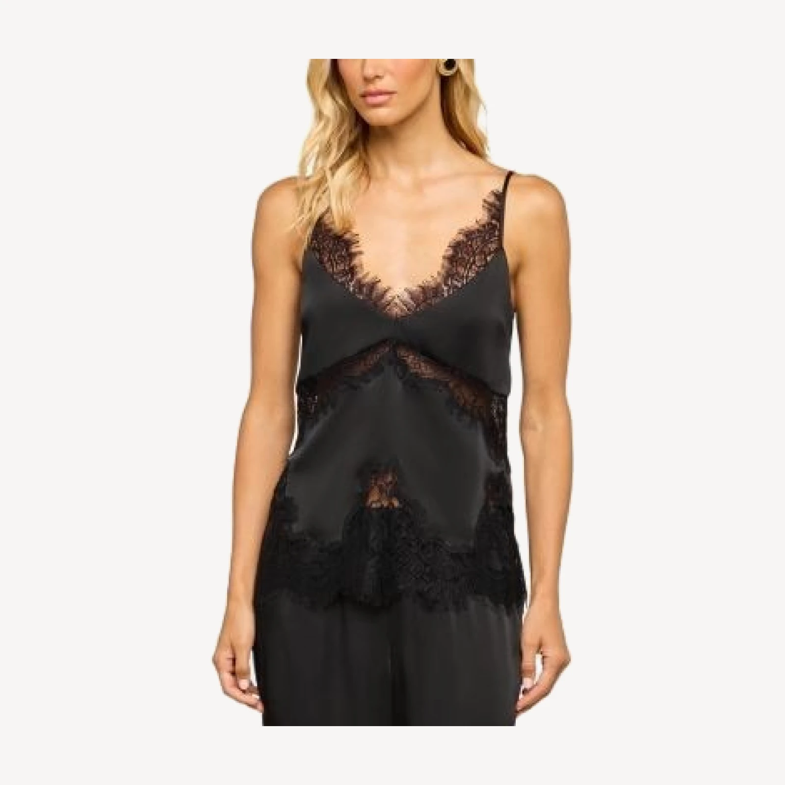 L'Agence Mitsu Lace Trim Camisole Top