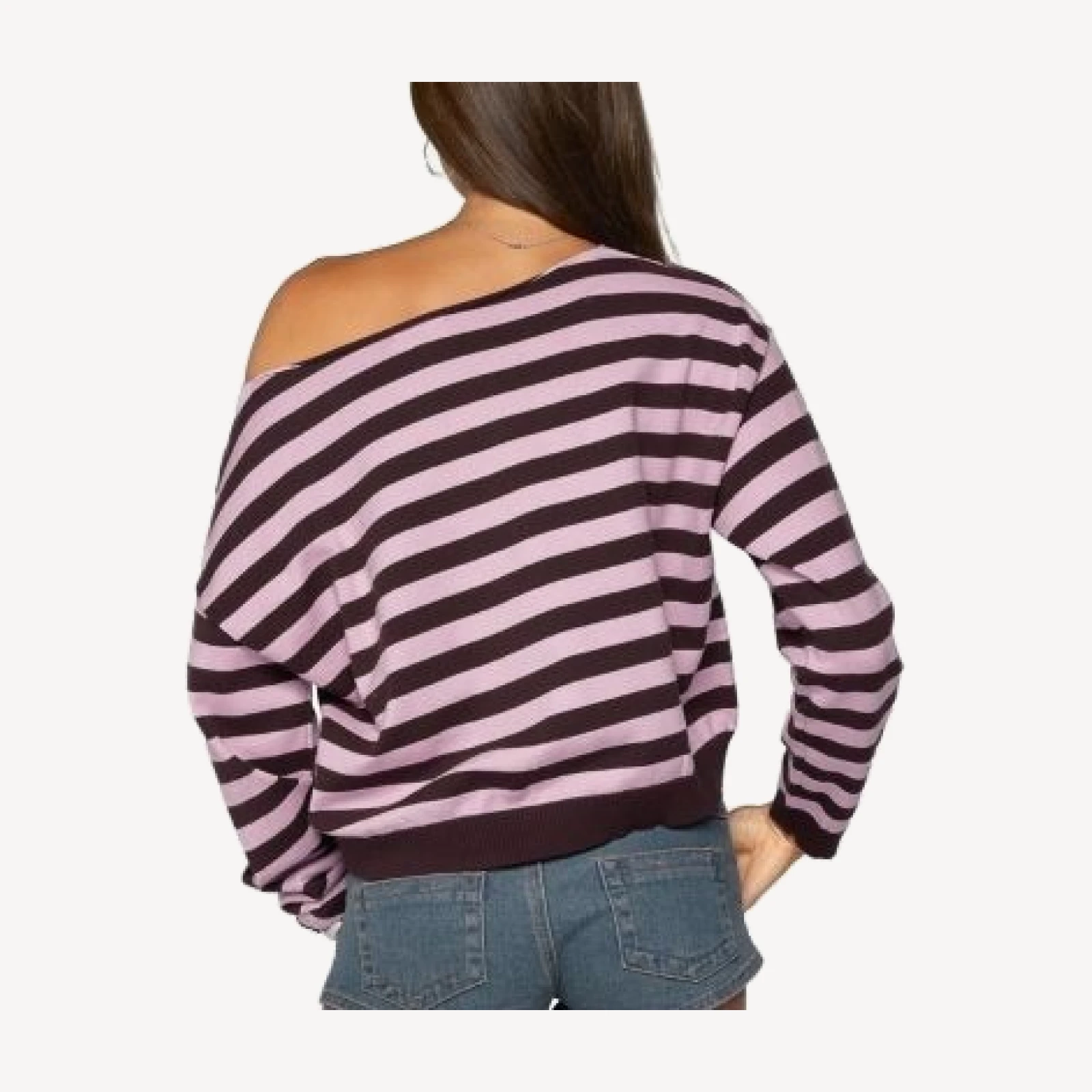 Edikted Campus Striped Knit Sweater