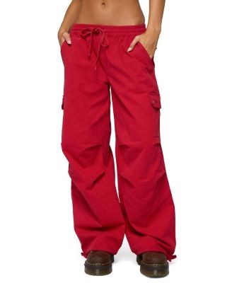 Edikted Paskal Twill Baggy Parachute Pants
