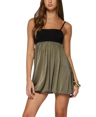 Edikted Jonna Contrast Bubble Mini Dress