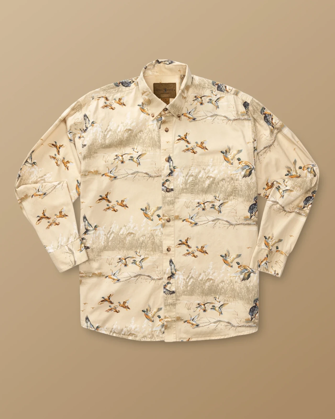 Mallard Flyover Print Sport Shirt XL - Duck Head Vintage