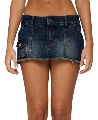 Edikted Adania Denim Mini Skort