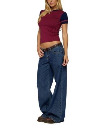 Edikted Sophiah Contrast T Shirt