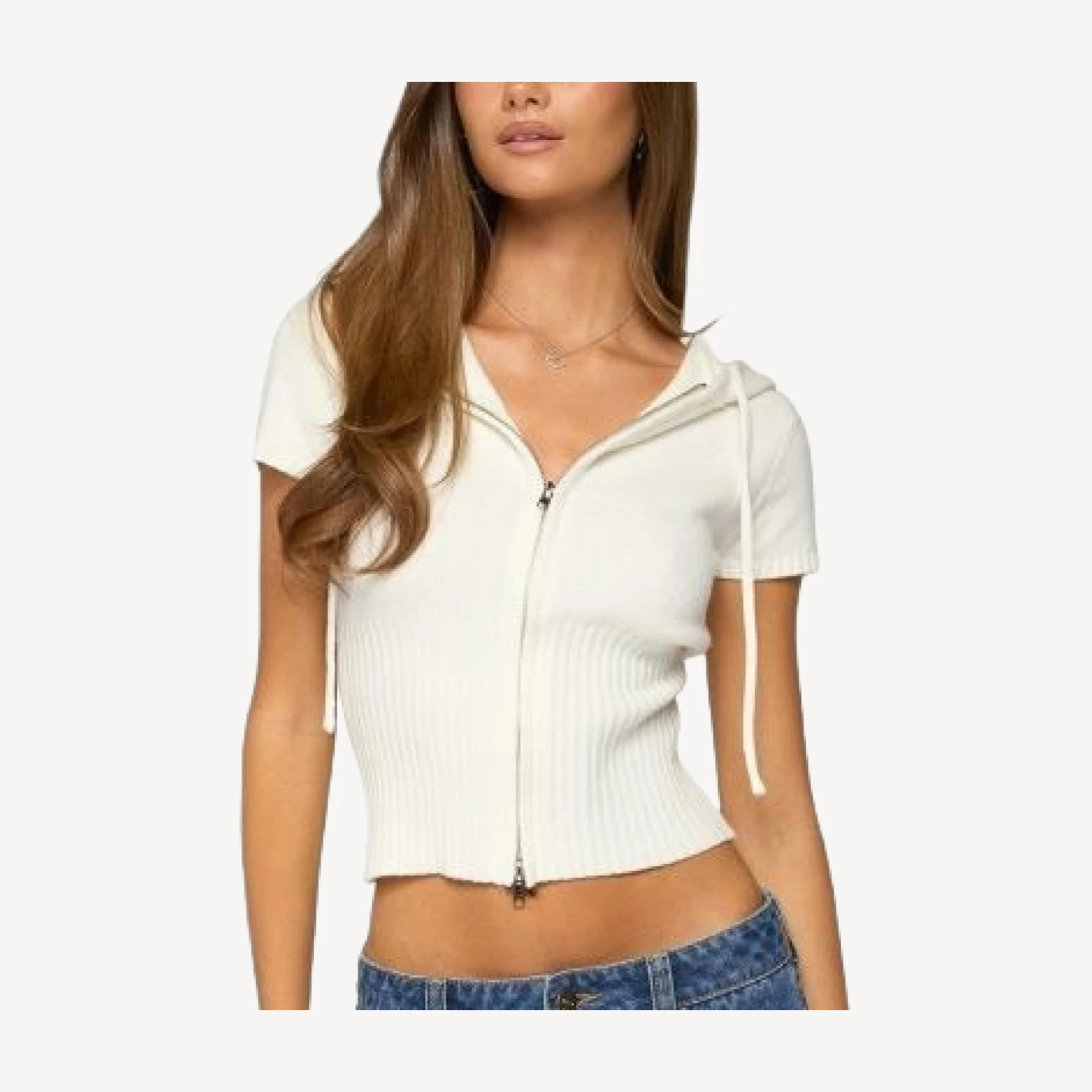 Edikted Noelani Hooded Knit Top