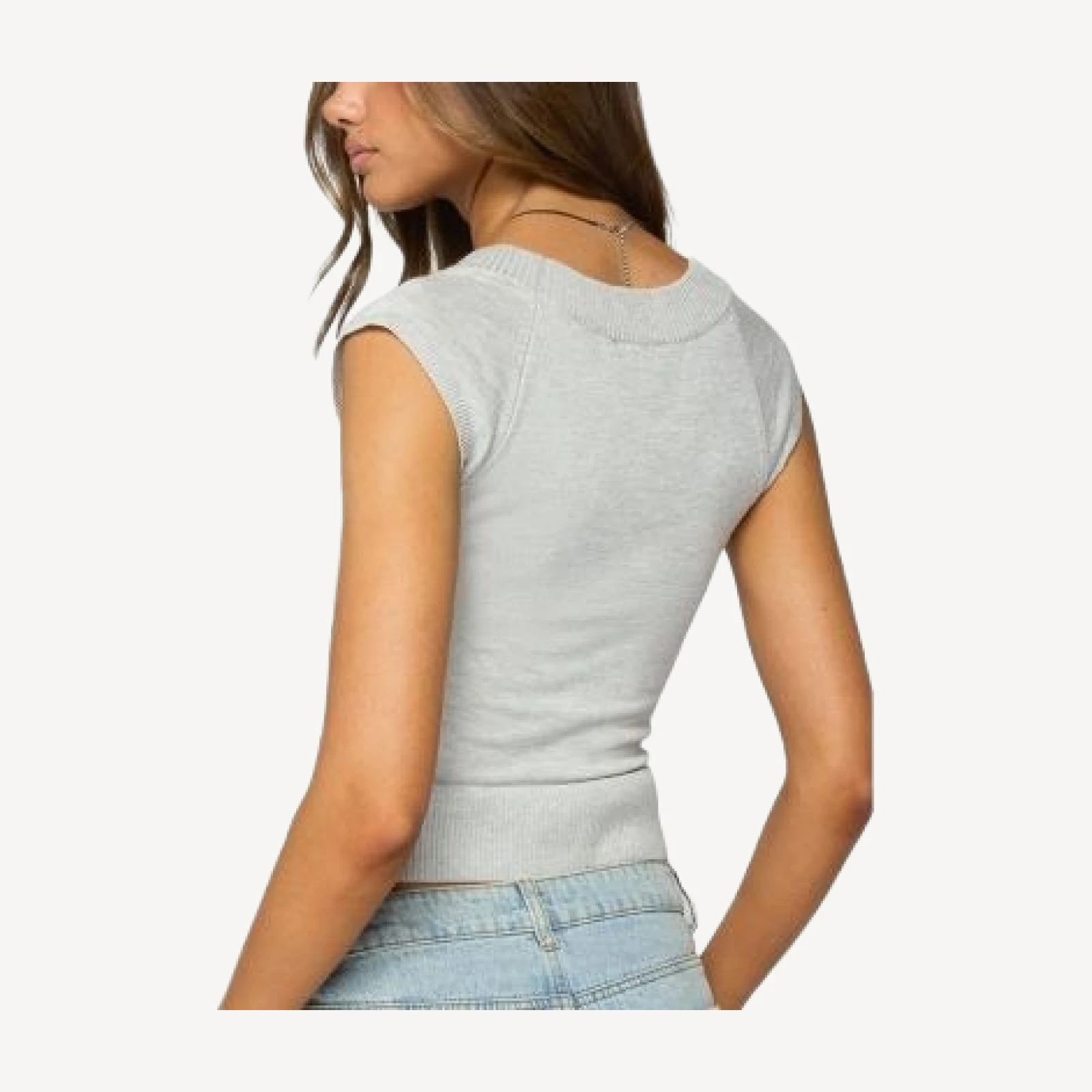 Edikted Somin Knit Scoop Neck Top