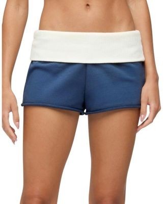 Edikted Stevie Contrast Foldover French Terry Shorts