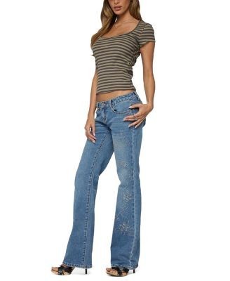 Edikted Maddex Striped Ribbed Top