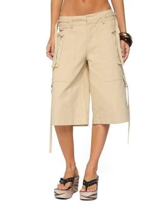 Edikted Avelisse Cotton Cargo Bermuda Shorts