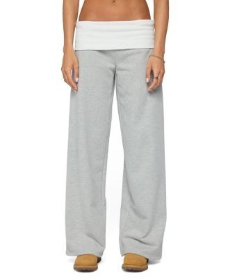 Edikted Idha Contrast Foldover Baggy Sweatpants