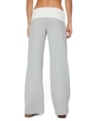 Edikted Idha Contrast Foldover Baggy Sweatpants