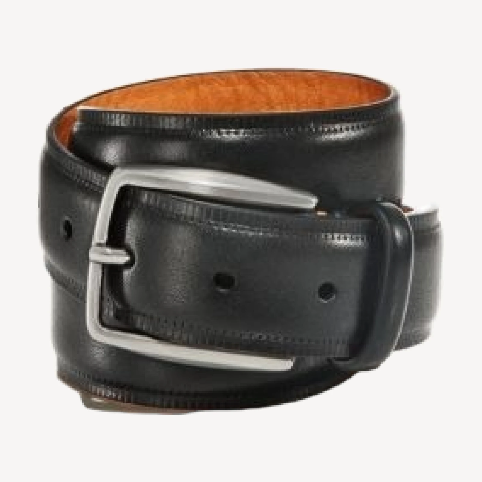 The Men's Store at Bloomingdale's Men's Brushed Nickel Buckle Italian Leather Belt - Exclusive