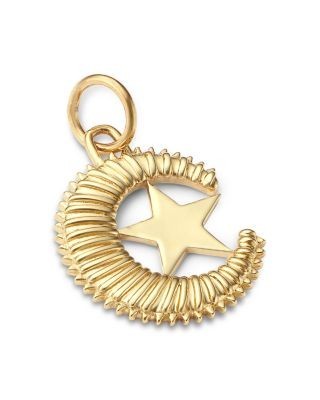 Bloomingdale's Fine Collection 14K Yellow Gold Moon & Star Charm Pendant