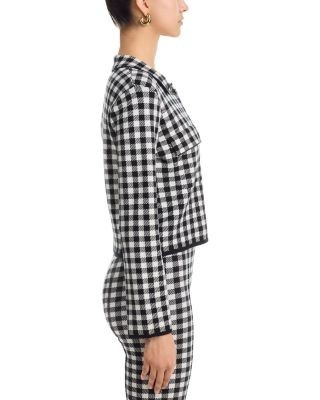 Aqua Gingham Knit Jacket - Exclusive
