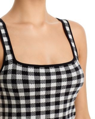 Aqua Gingham Knit Top - Exclusive