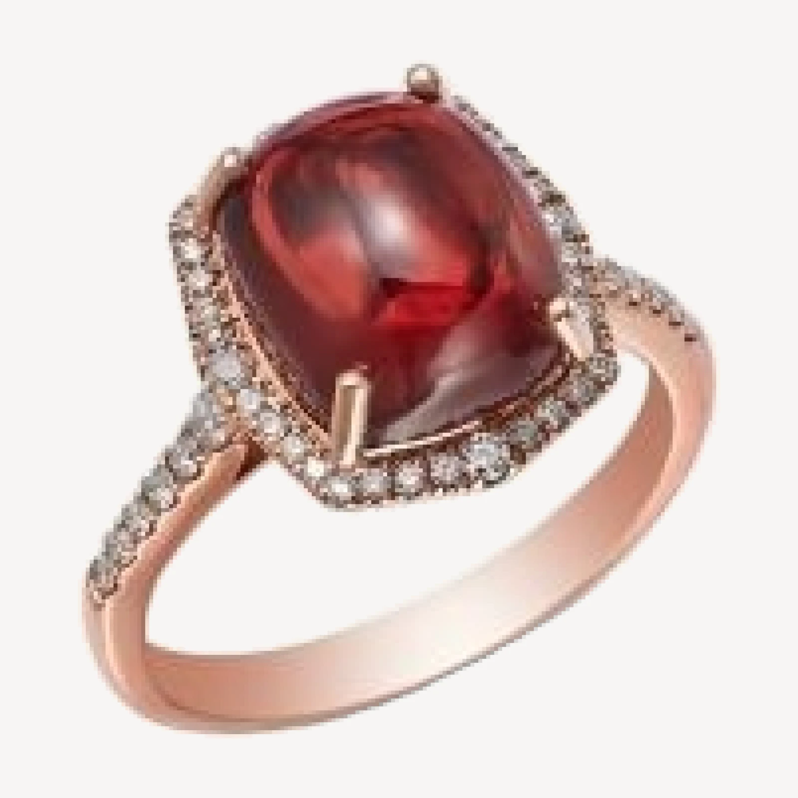Bloomingdale's Fine Collection Garnet & Diamond Halo Ring in 14K Rose Gold