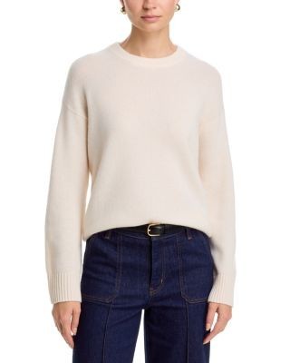 C by Bloomingdale's Cashmere Cashmere Drop Shoulder Crewneck Sweater - Exclusive