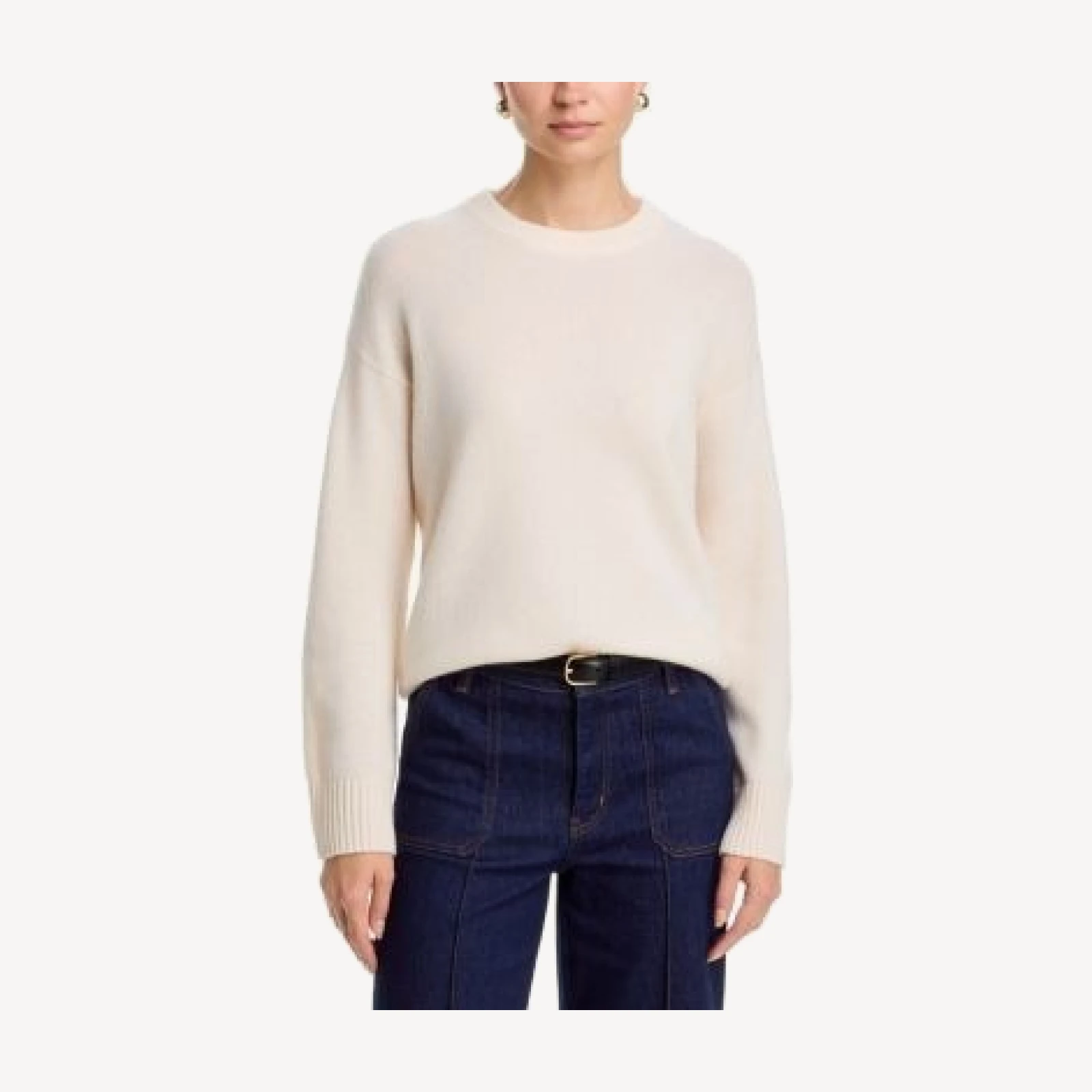 C by Bloomingdale's Cashmere Cashmere Drop Shoulder Crewneck Sweater - Exclusive