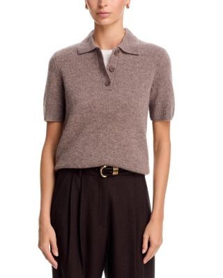 C by Bloomingdale's Cashmere Short Sleeve Polo Cashmere Sweater - Exclusive