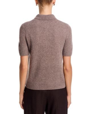 C by Bloomingdale's Cashmere Short Sleeve Polo Cashmere Sweater - Exclusive