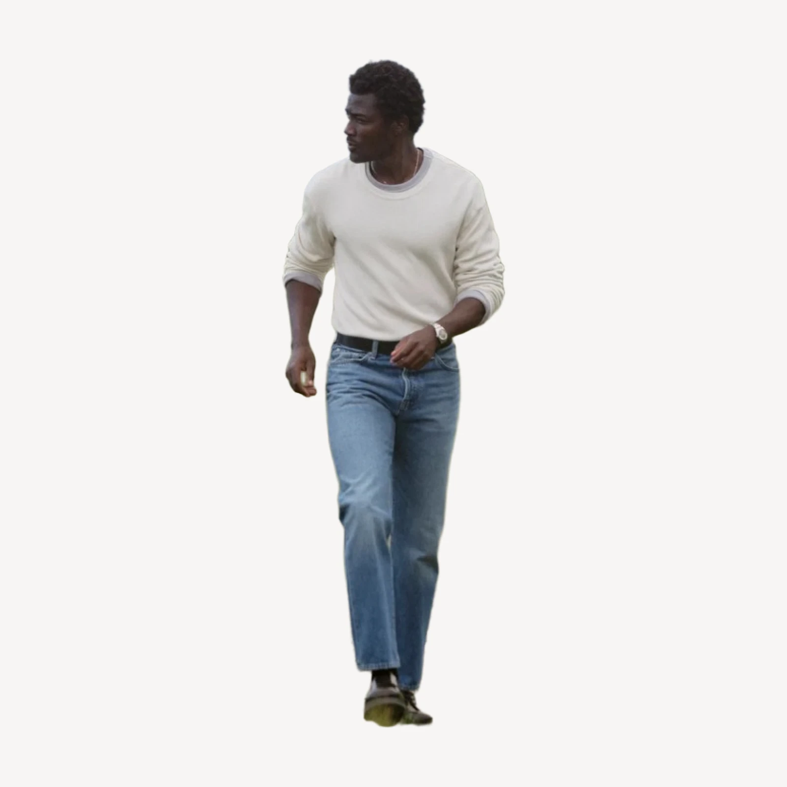 Waffle Crewneck in Plaster