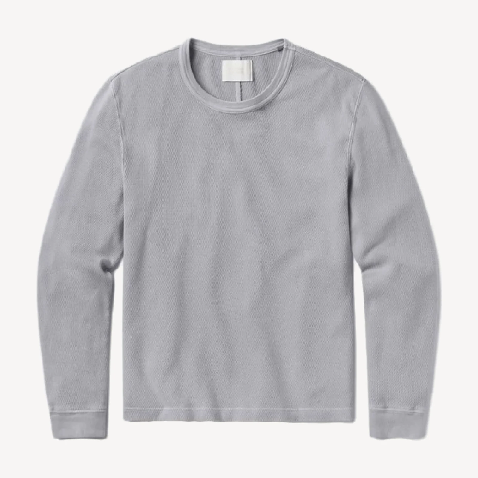 Waffle Crewneck in Stone Grey
