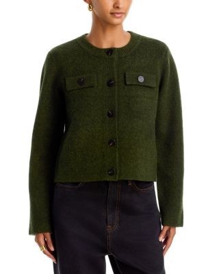 Aqua Boucle Cardigan - Exclusive