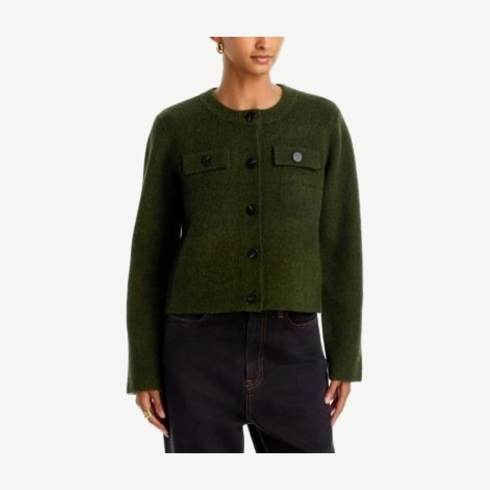 Aqua Boucle Cardigan - Exclusive