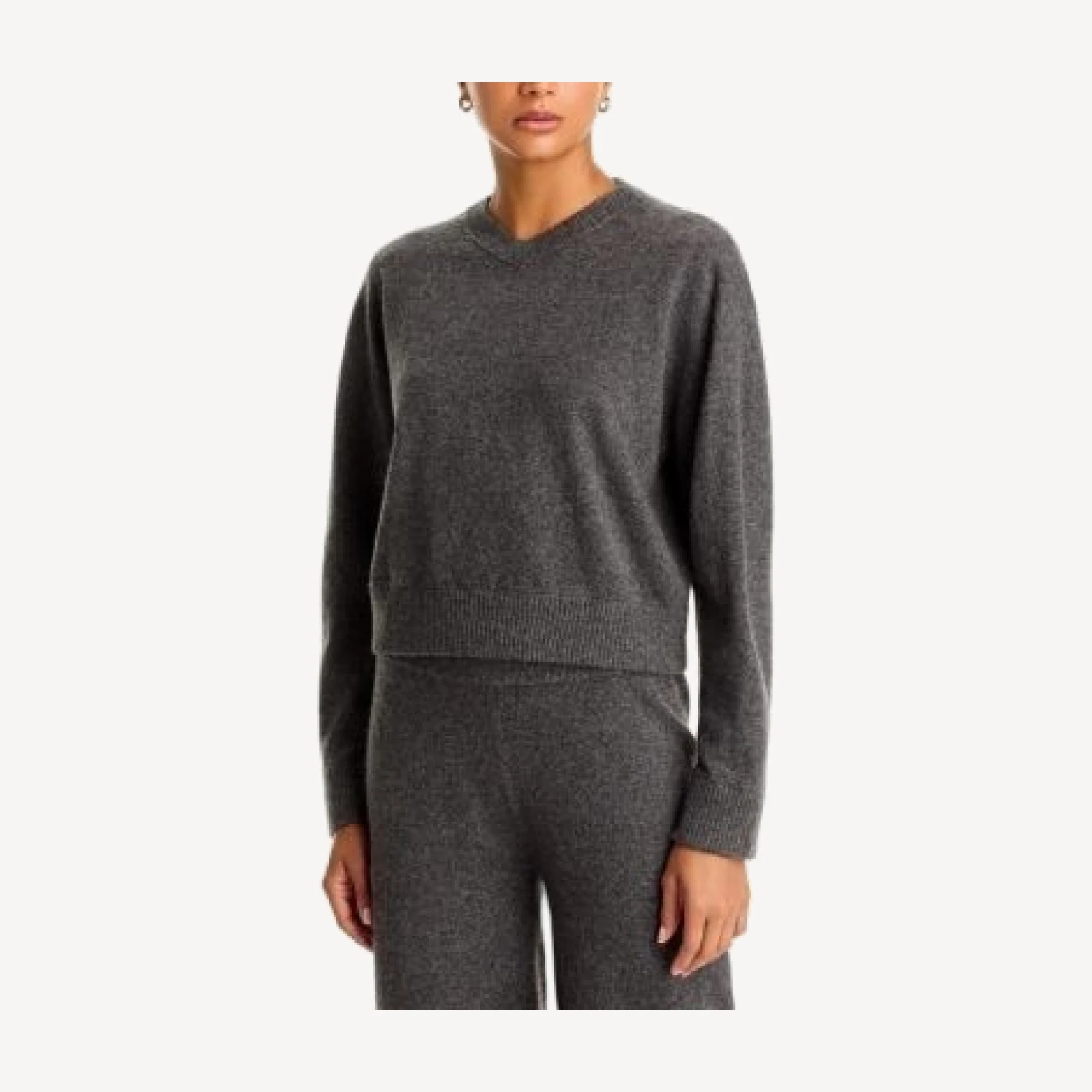 Aqua High V Neck Sweater - Exclusive