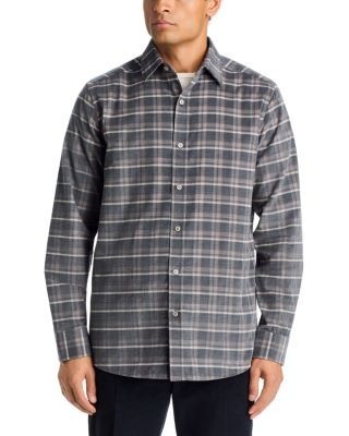 The Men's Store at Bloomingdale's Corduroy Plaid Cotton Button Down Shirt - Exclusive