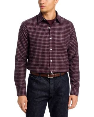 The Men's Store at Bloomingdale's Cotton Open Check Point Collar Shirt - Exclusive