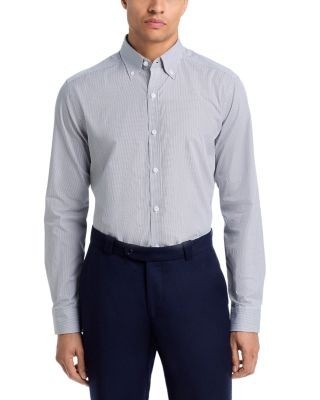 The Men's Store at Bloomingdale's Pencil Stripe Cotton Classic Fit Button Down Shirt - Exclusive