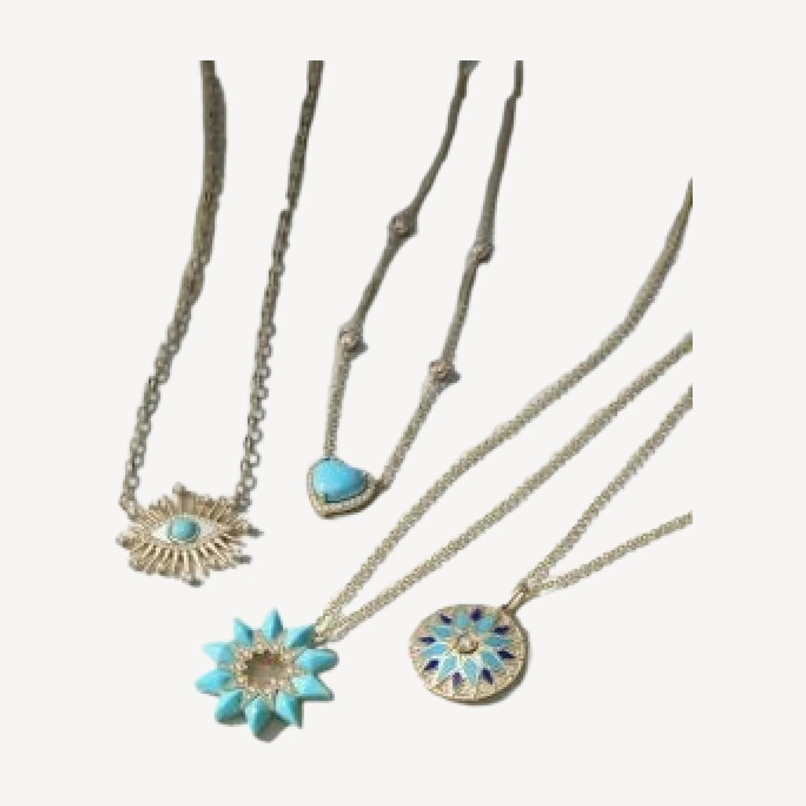 Bloomingdale's Fine Collection Turquoise & Diamond Heart Pendant Necklace in 14K Yellow Gold, 16-18