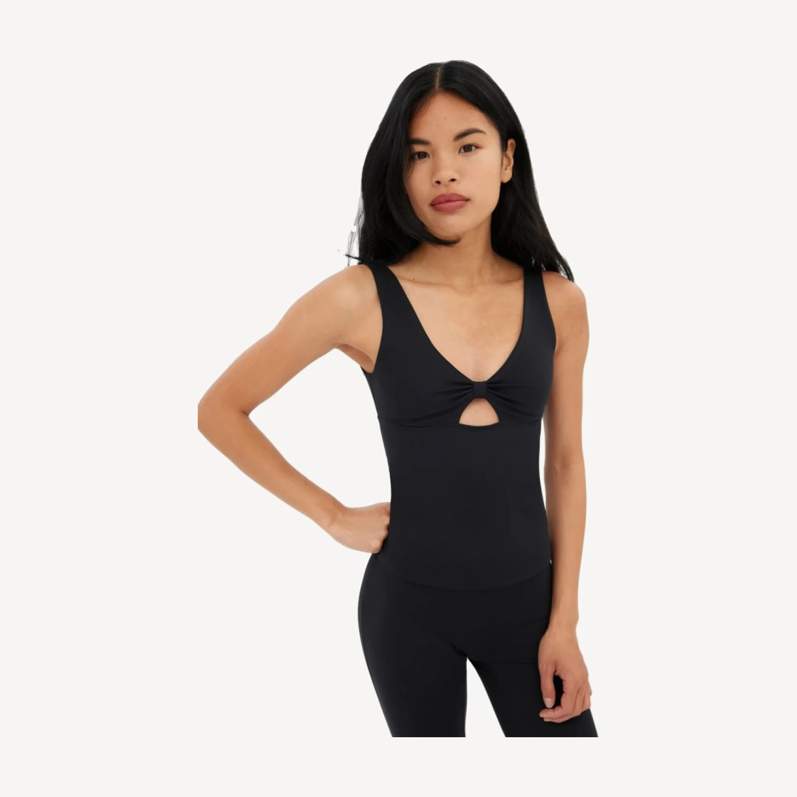 Black Meredith Bow Tank