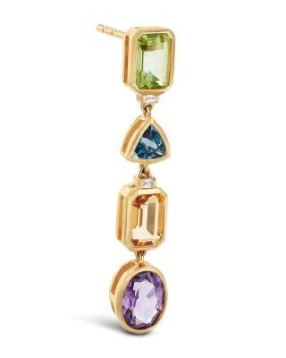 Bloomingdale's Fine Collection Multi Gemstone Mixed Cut & Diamond Accent Drop Earrings in 14K Yellow Gold