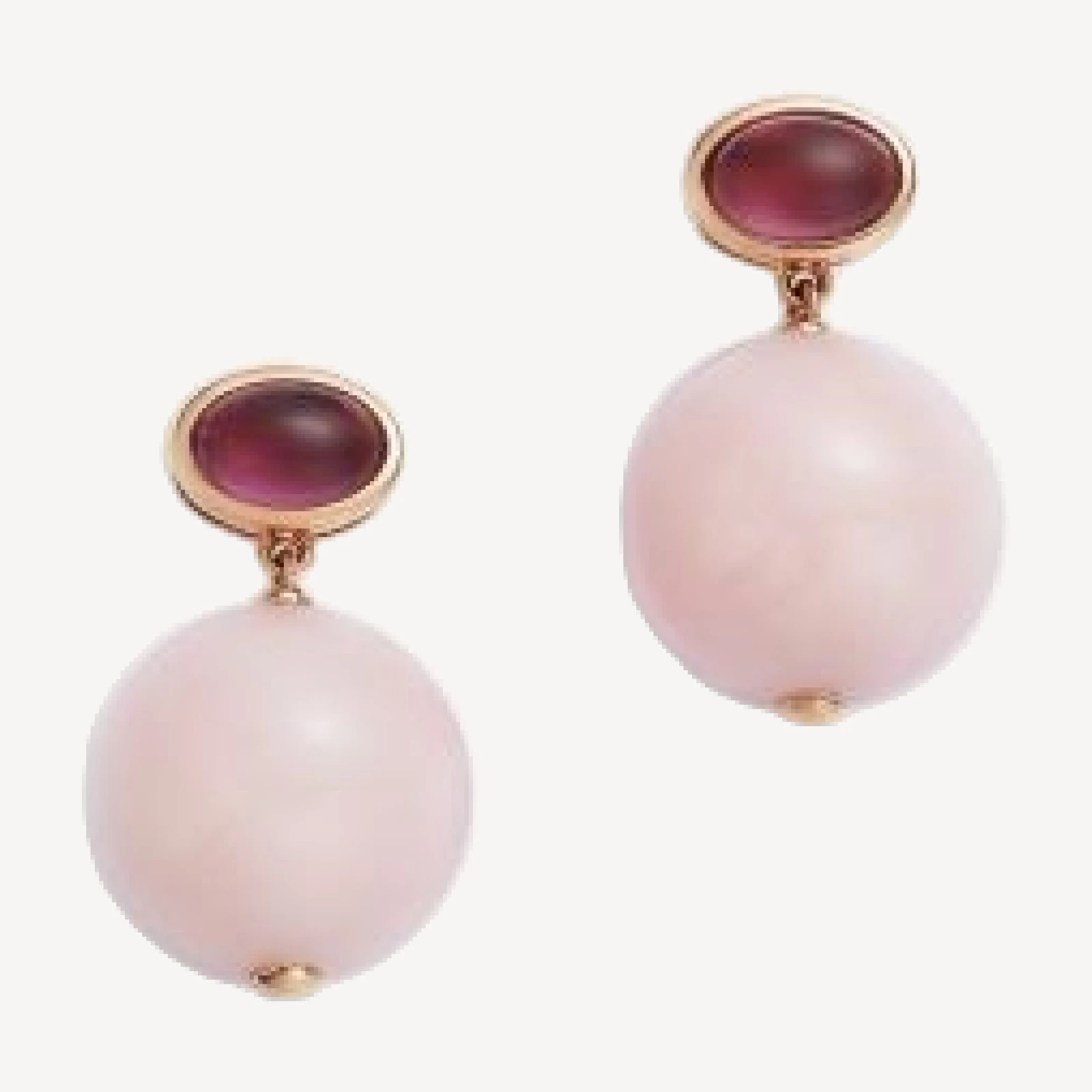 Bloomingdale's Fine Collection Pink Opal & Rhodolite Bead Drop Earrings in 14K Rose Gold