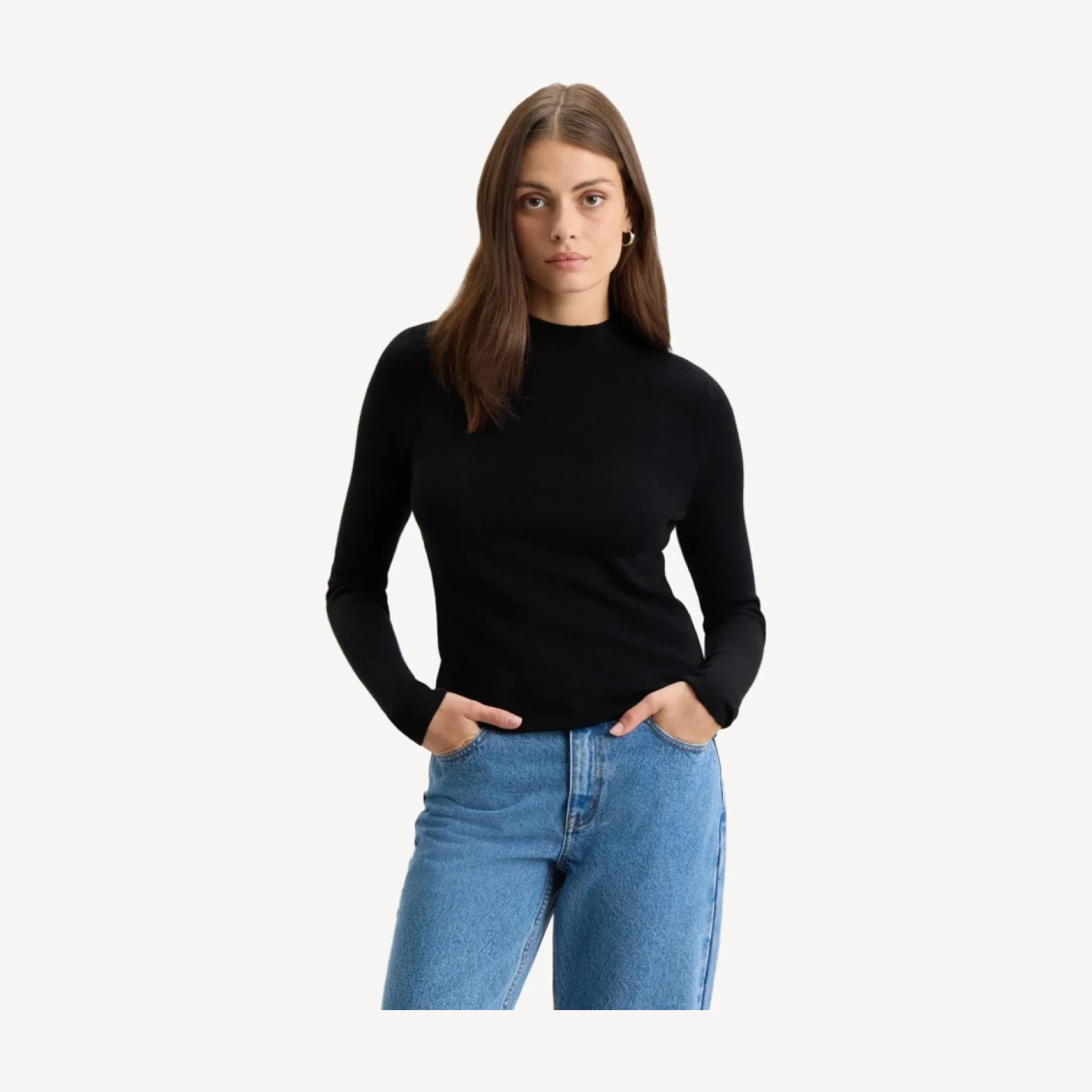 MERINO MOCK NECK SWEATER