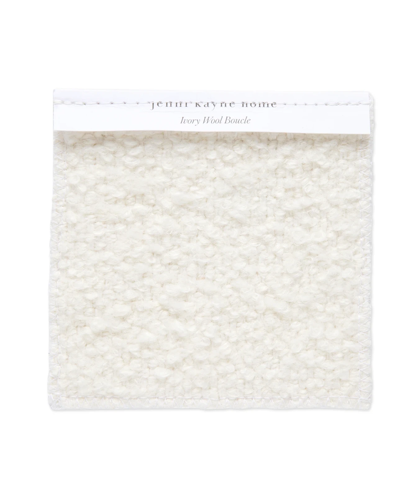 Fabric Swatch Ivory Wool Boucle