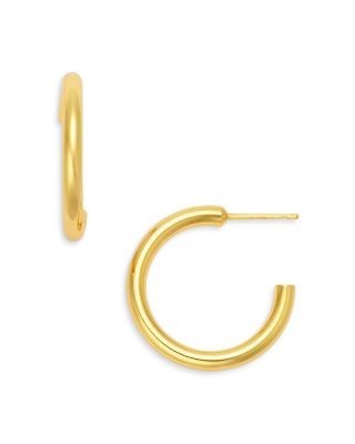 Aqua Small Tubular C Hoop Earrings - Exclusive