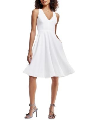 Dress the Population Catalina V-Neck A-Line Midi Dress
