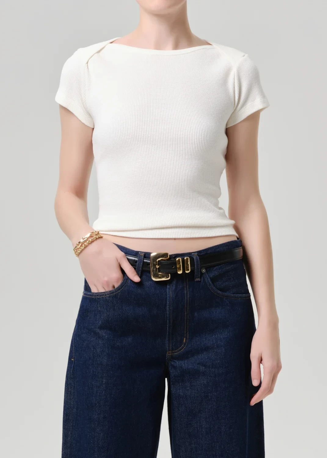 Baby Waffle Tee in Pashmina