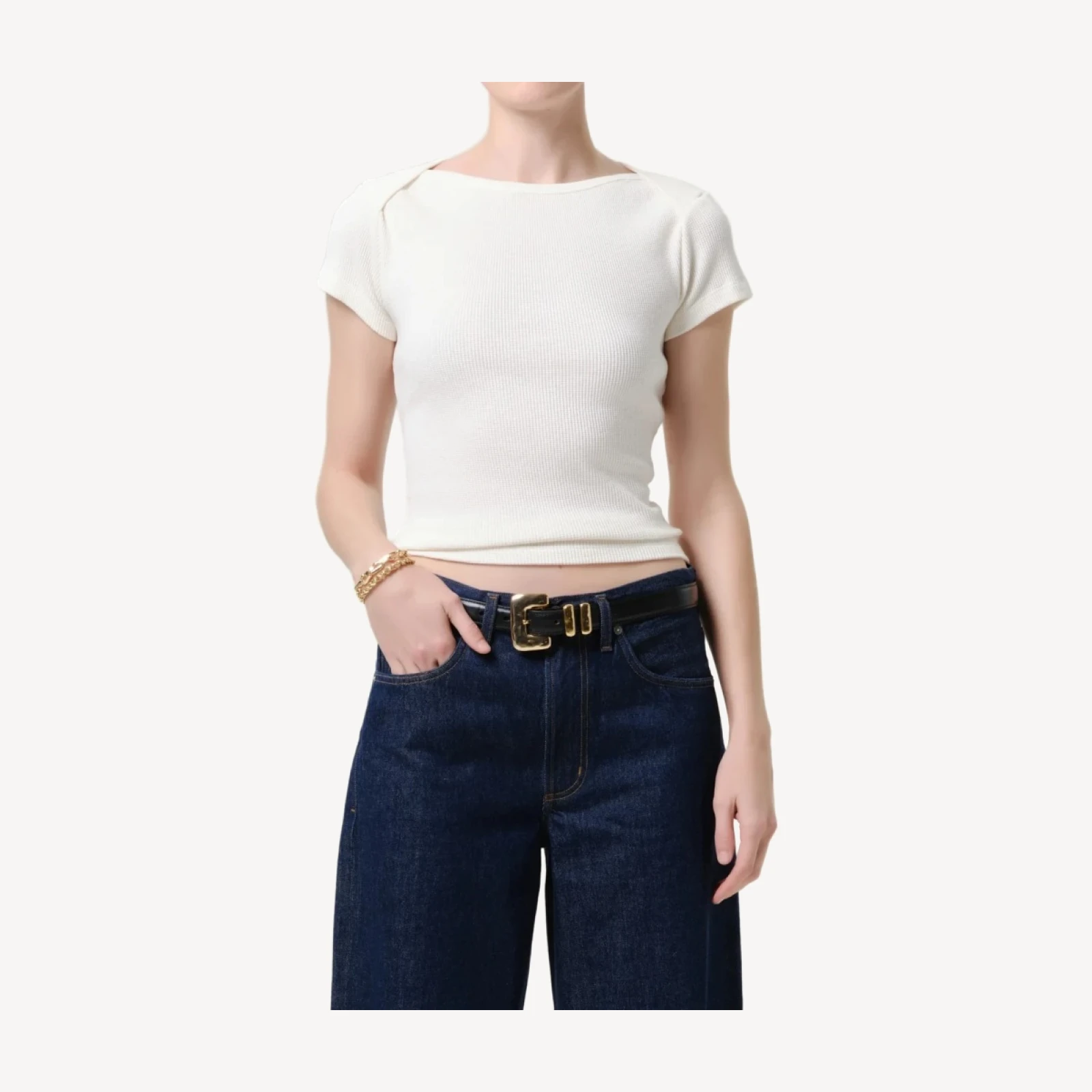 Baby Waffle Tee in Pashmina