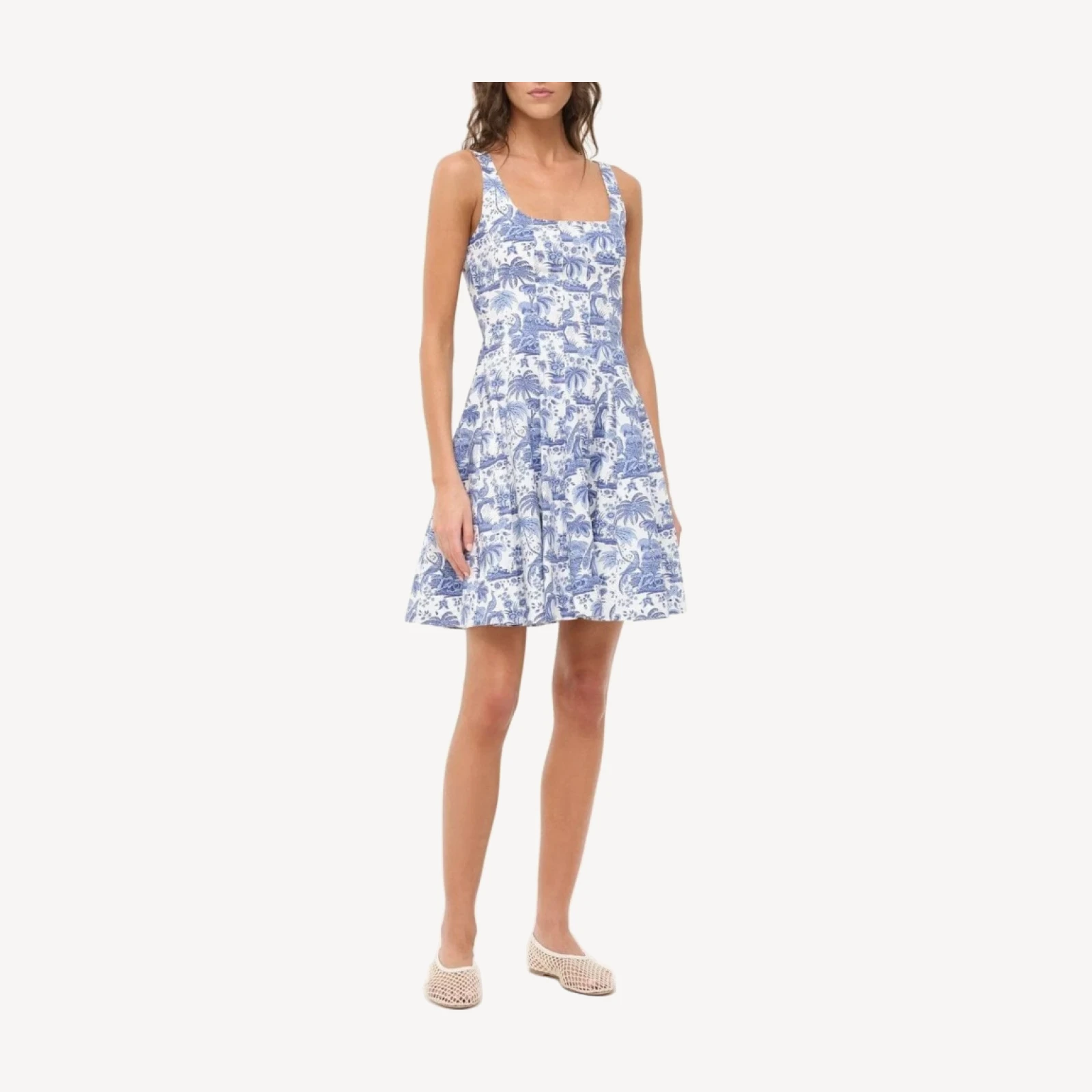 Mini Wells Dress | Blue Toile