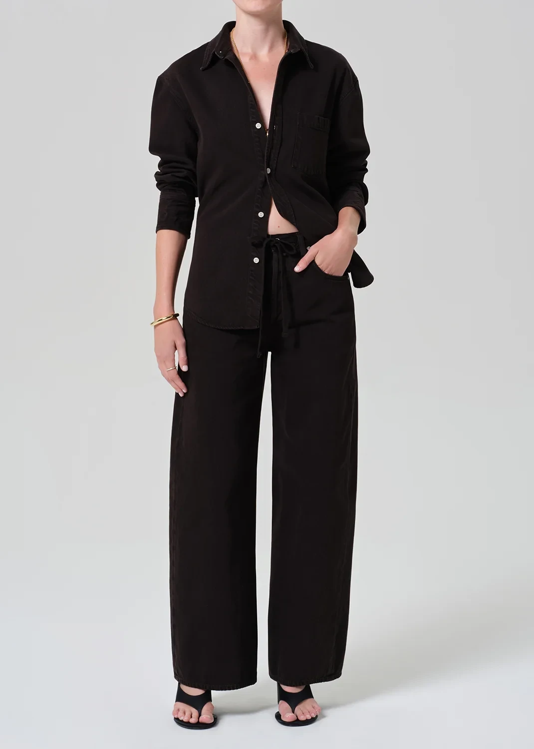 Brynn Drawstring Trouser in Carob
