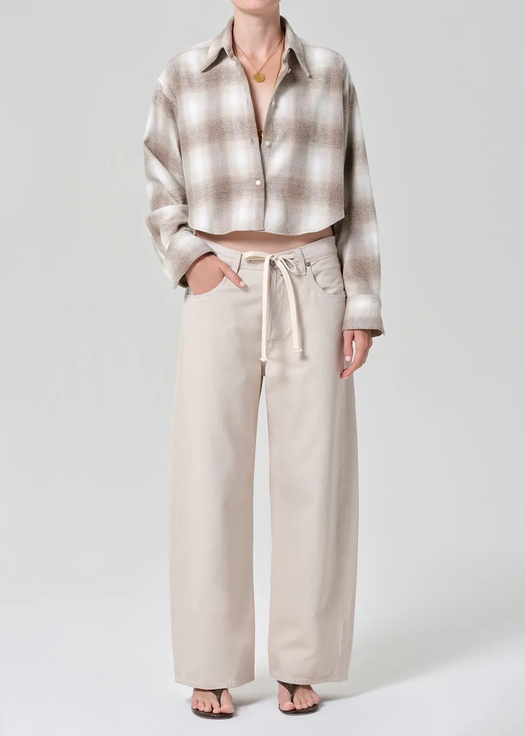 Brynn Drawstring Trouser in Peyote