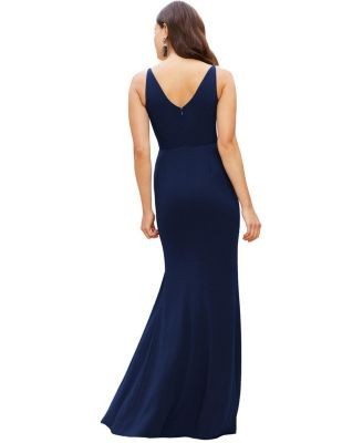 Dress the Population Iris V-Neck High Slit Mermaid Gown