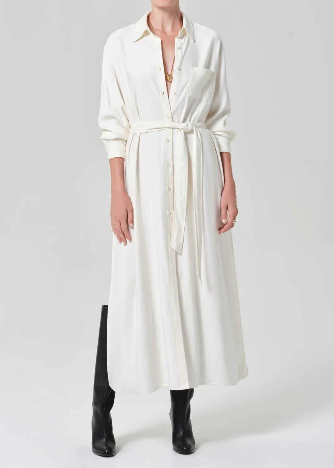 Camillia Portofino Twill Dress in Moonlight