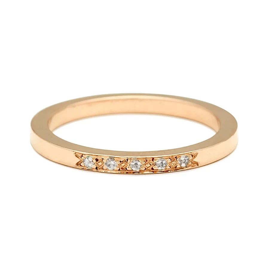 Hazeline Five Pointes Band - 14k Gold & White Diamonds