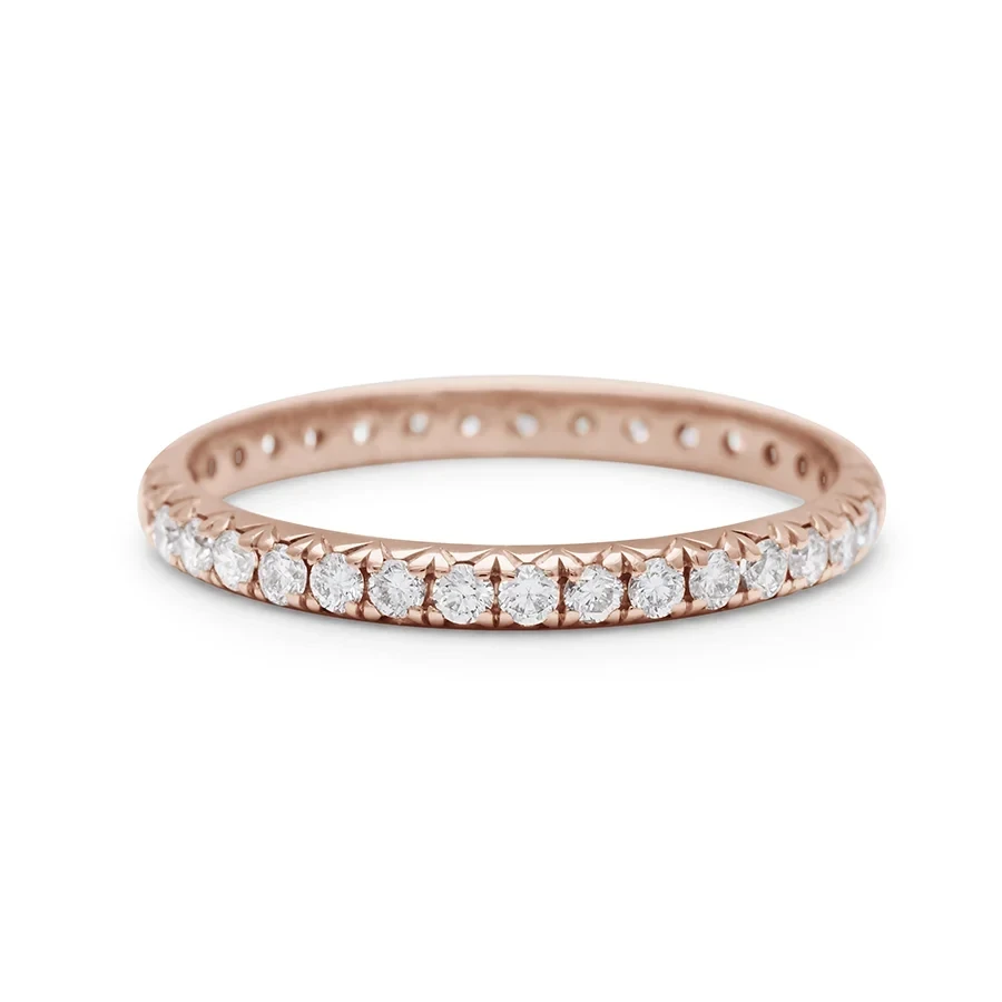 Attelage Eternity Band (2mm) - 14k Gold & White Diamonds